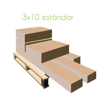 paletización carpa 3x10 estándar